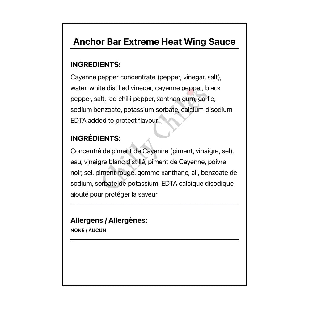 Anchor Bar Extreme Heat Wing Sauce - Wing Sauce