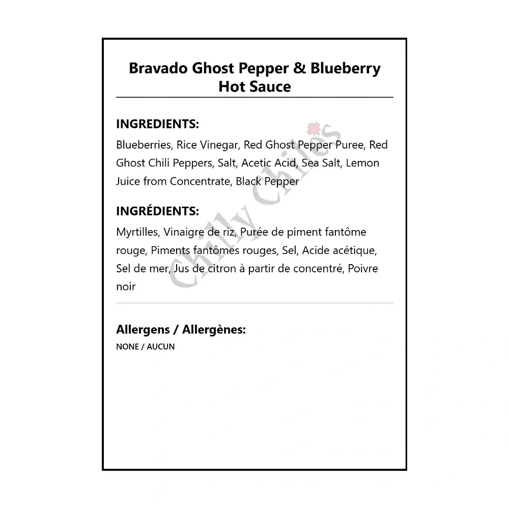 Bravado Ghost Pepper & Blueberry Hot Sauce - Hot Sauce