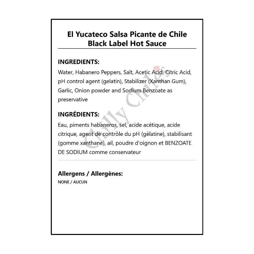 El Yucateco Salsa Picante de Chile Black Hot Sauce - Hot Sauce