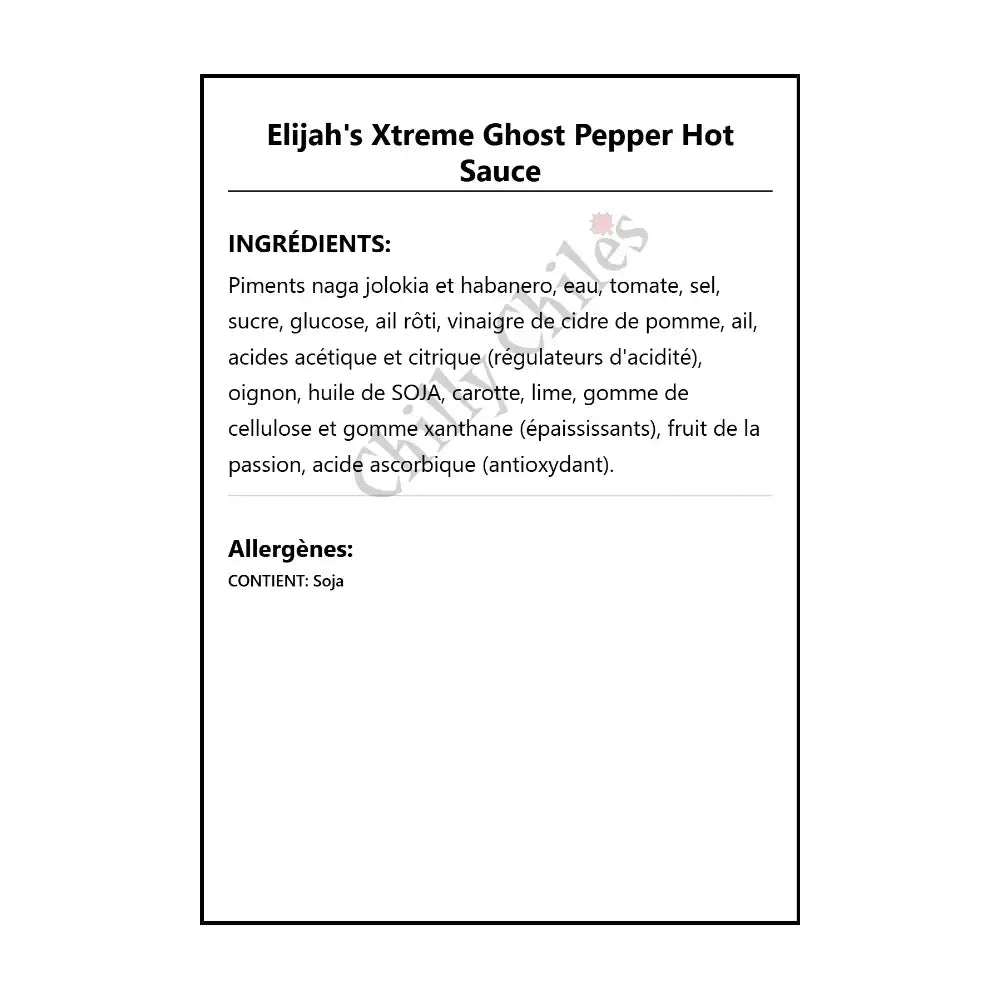 Elijah’s Xtreme Ghost Pepper Hot Sauce - Hot Sauce