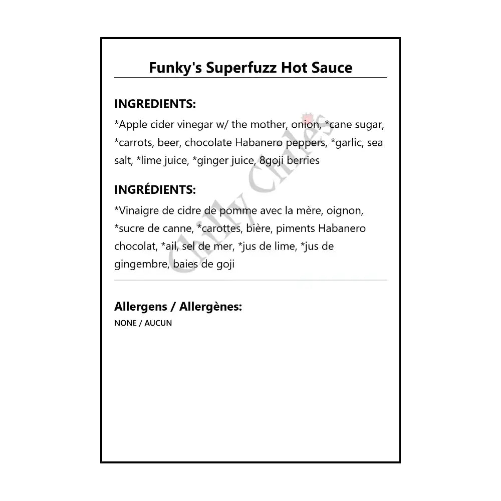 Funky’s Superfuzz Hot Sauce - Hot Sauce