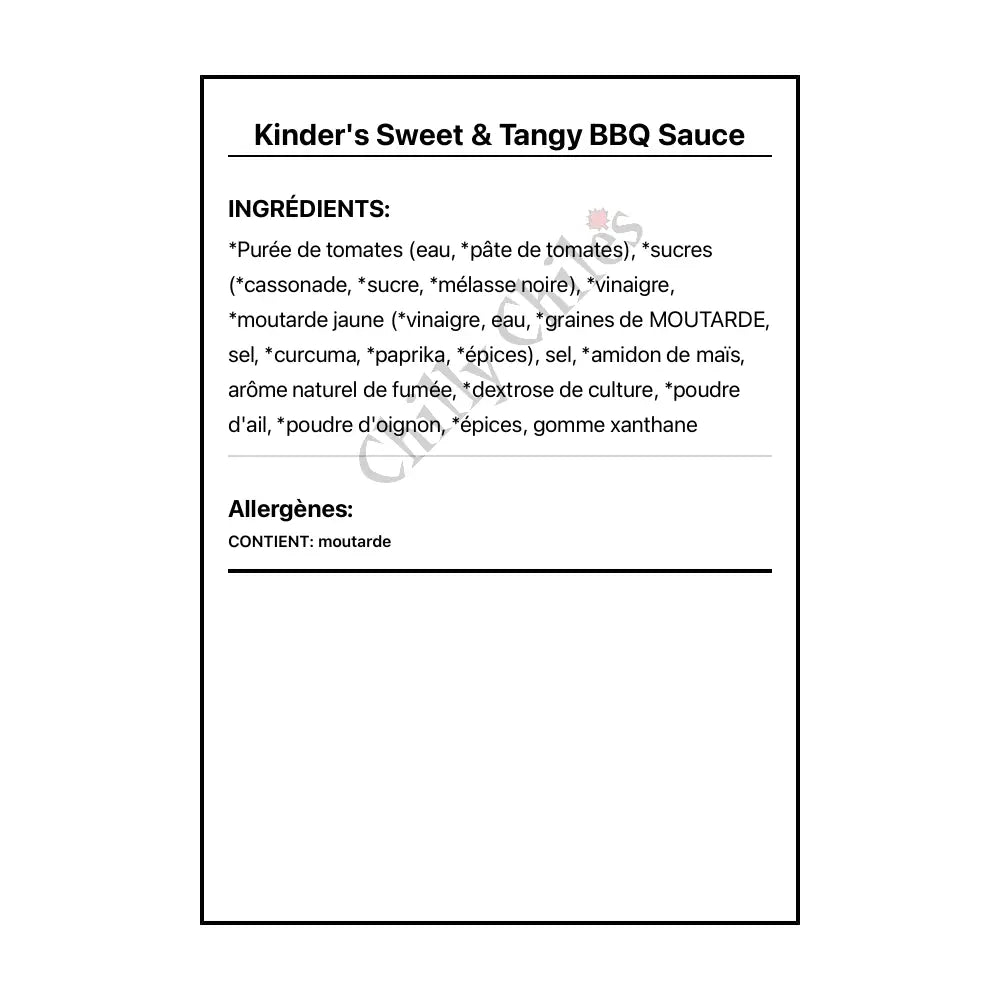 Kinder’s Sweet & Tangy BBQ Sauce - BBQ Sauce