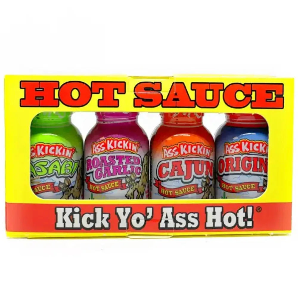 Ass Kickin' Hot Sauces 4 Mini Bottles - Main Image