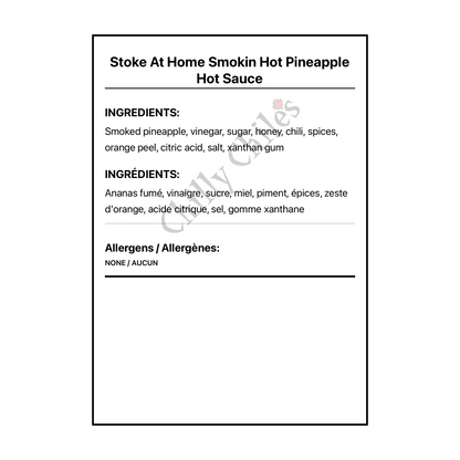 Stoke At Home Smokin Hot Pineapple Hot Sauce - Bilingual Ingredients