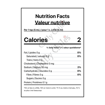 Britannia Mills La Ferme Hantee Hot Sauce - Canadian Nutrition Facts