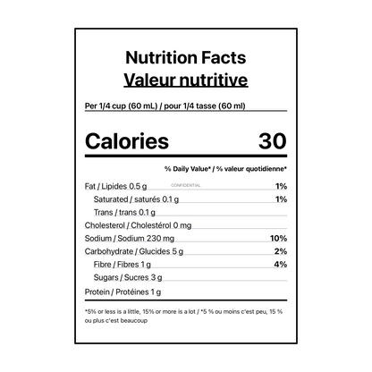 La Pimenterie Mango Habanero Salsa - Canadian Nutrition Facts