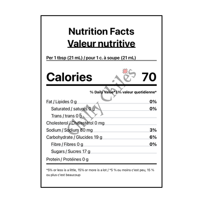 Hot Crispy Oil Hot Honey & Garlic - Canadian Nutrition Facts