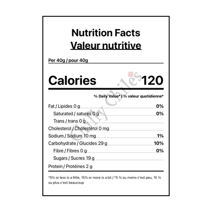 Carolina Reaper Blazing Bear - Canadian Nutrition Facts