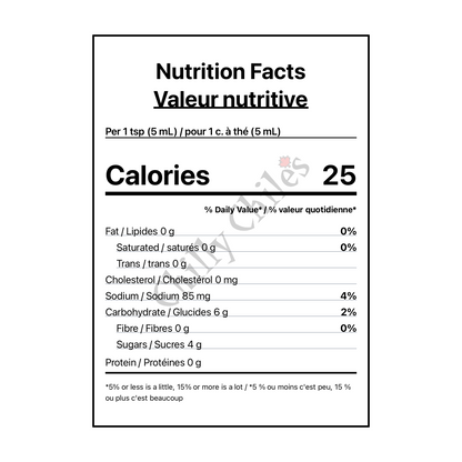 Smokin Ed's X Steak Hot Sauce - Canadian Nutrition Facts
