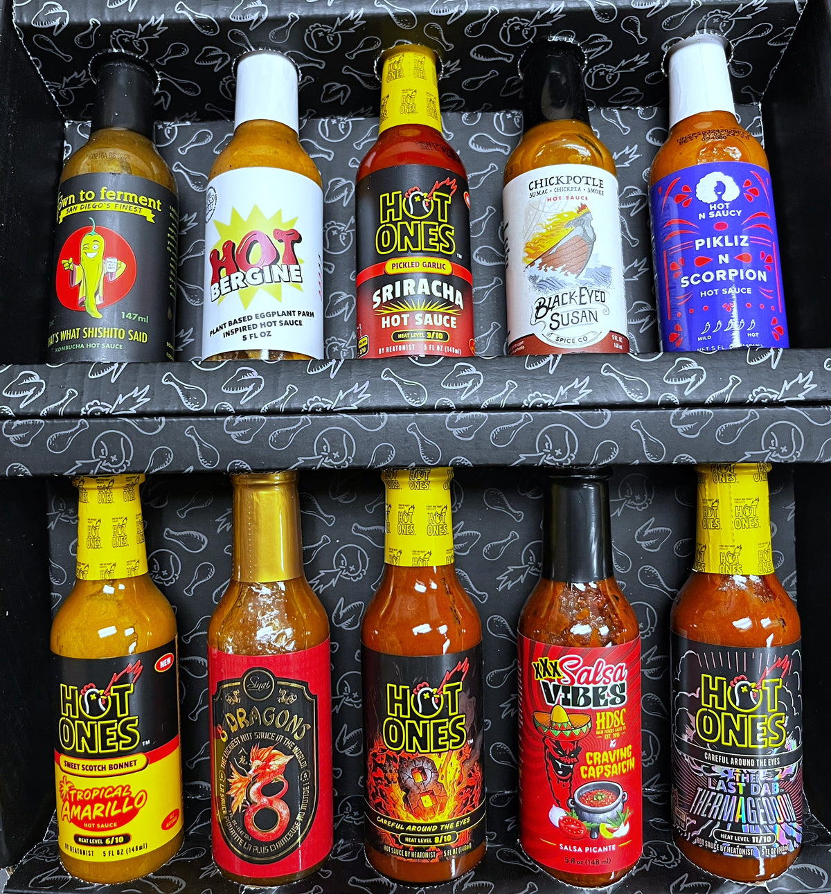 Coffret de 10 sauces piquantes Hot Ones Saison 30 Défi