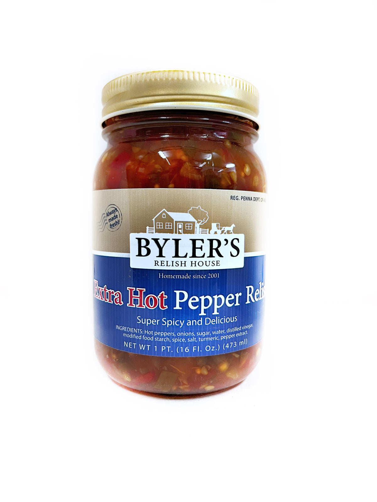 Byler's relish extra fort aux piments