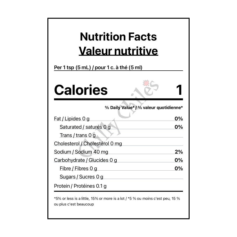 Britannia Mills Dill Pickle Hot Sauce - Canadian Nutrition Facts