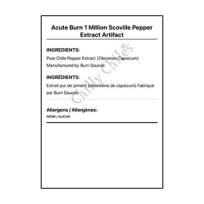 Acute Burn 1 Million Scoville Pepper Extract Artifact - Extracts