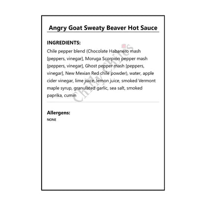 Angry Goat Sweaty Beaver Hot Sauce - Hot Sauce