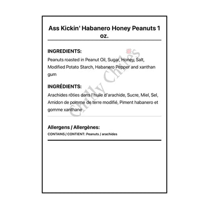 Ass Kickin’ Habanero Honey Peanuts 1 oz. - Snacks