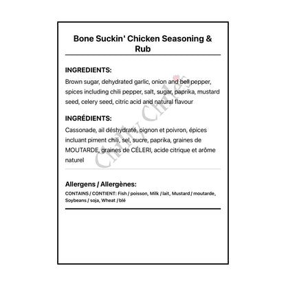 Bone Suckin’ Chicken Seasoning & Rub - Spice/Peppers