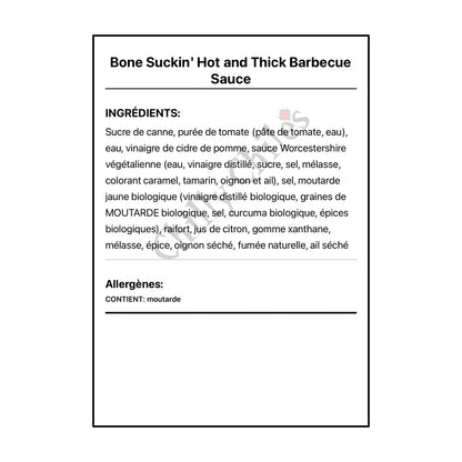 Bone Suckin’ Hot and Thick Barbecue Sauce - BBQ Sauce