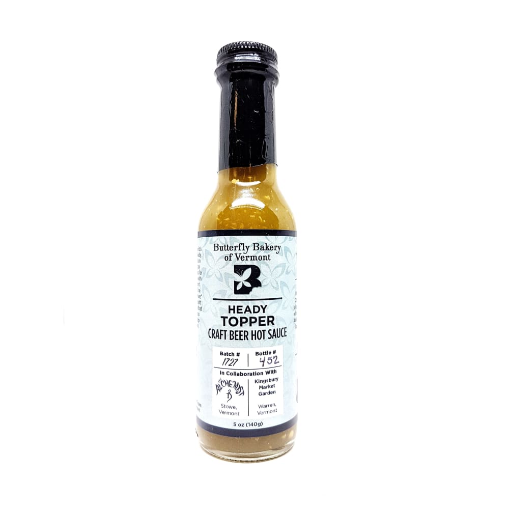 Butterfly Bakery Heady Topper Craft Beer Hot Sauce - Hot Sauce
