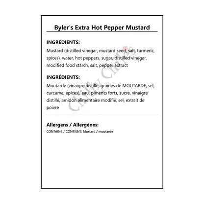 Byler’s Extra Hot Pepper Mustard - Mustard