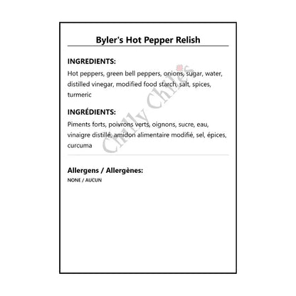 Byler’s Hot Pepper Relish - Condiments