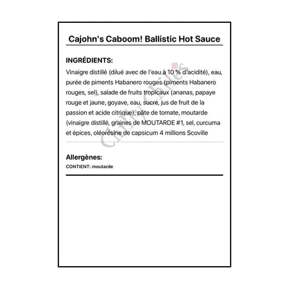 Cajohn’s Caboom! Ballistic Hot Sauce - Hot Sauce