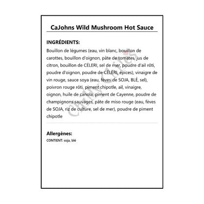 CaJohns Wild Mushroom Hot Sauce - Hot Sauce