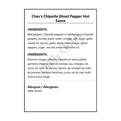 Chev’s Chipotle Ghost Pepper Hot Sauce - Hot Sauce