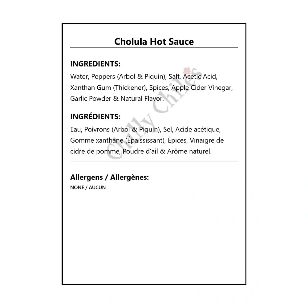 Cholula Hot Sauce - Hot Sauce