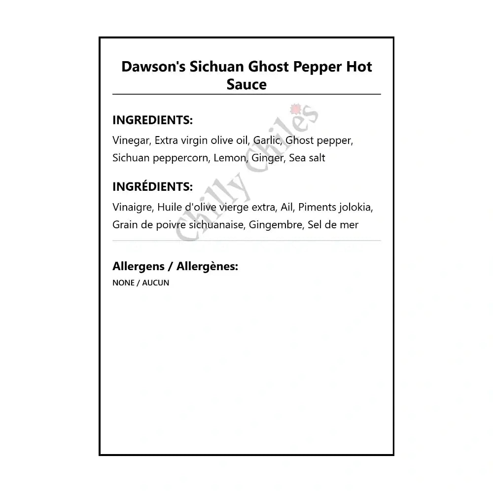Dawson’s Sichuan Ghost Pepper Hot Sauce - Hot Sauce