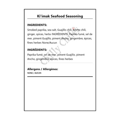 Ki'imak Seafood Seasoning - Bilingual Ingredients