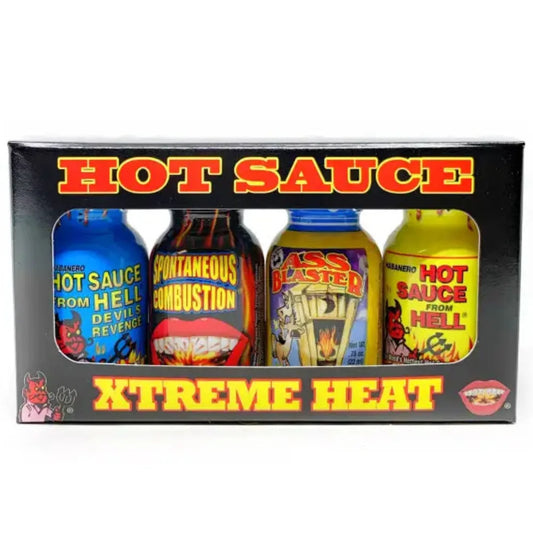 Xtreme Heat 4 Mini Bottles Hot Sauce - Main Image