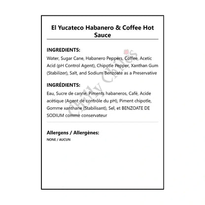 El Yucateco Habanero & Coffee Hot Sauce - Hot Sauce