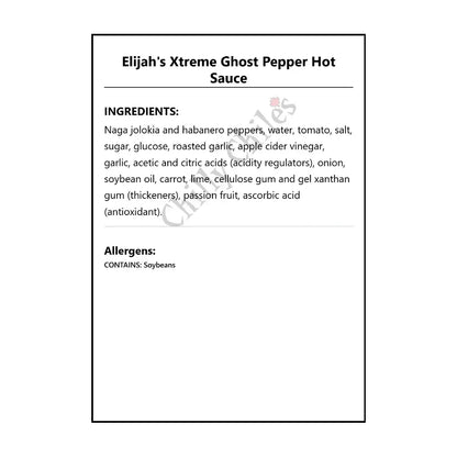 Elijah’s Xtreme Ghost Pepper Hot Sauce - Hot Sauce