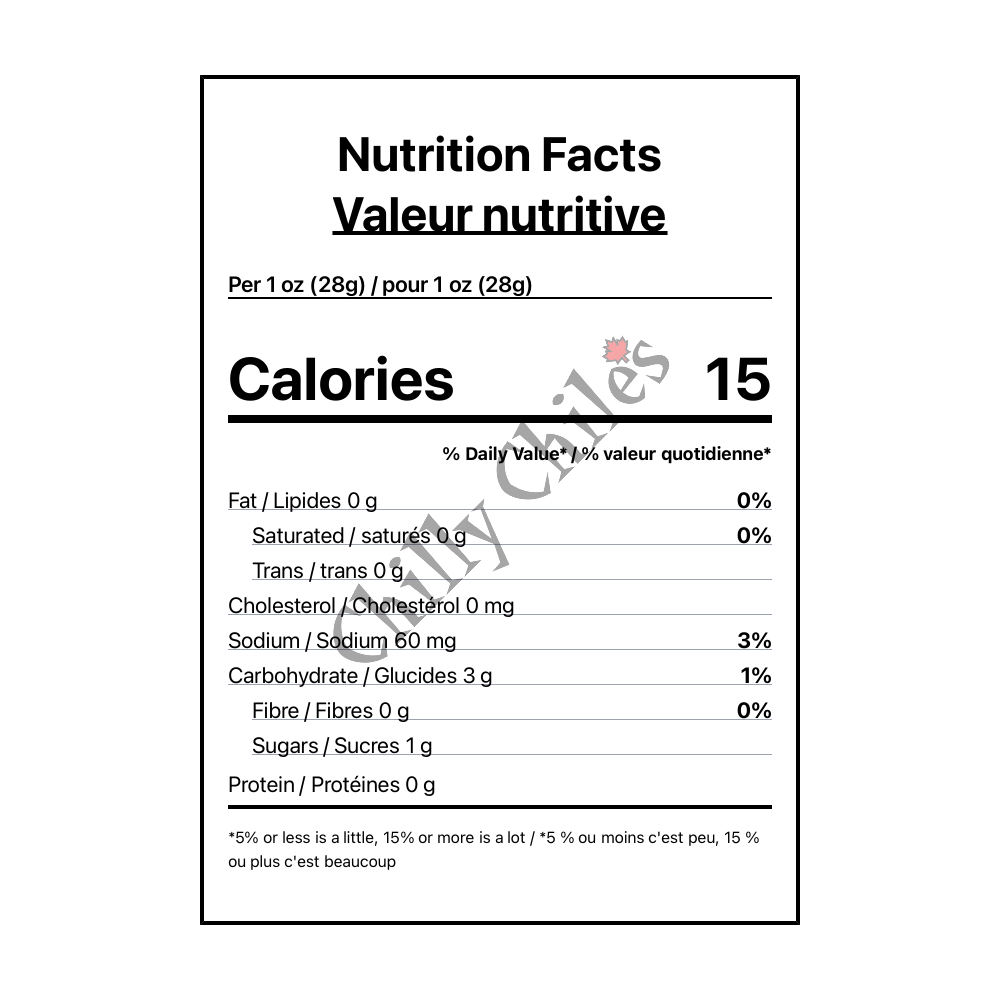 Mikey V's Smoked Bacon Salsa - Canadian Nutrition Facts