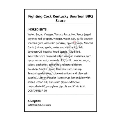 Fighting Cock Kentucky Bourbon BBQ Sauce - BBQ Sauce