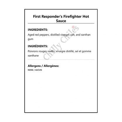 First Responder’s Firefighter Hot Sauce - Hot Sauce