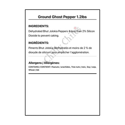 Ground Ghost Pepper 1.2lbs - Spice/Peppers