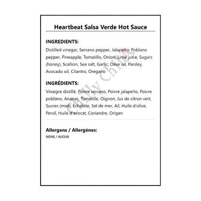 Heartbeat Salsa Verde Hot Sauce - Hot Sauce