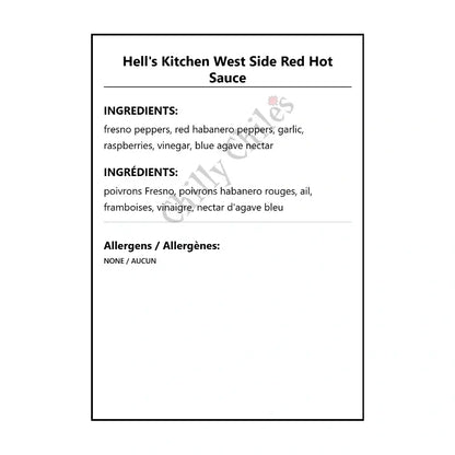 Hell’s Kitchen West Side Red Hot Sauce - Hot Sauce