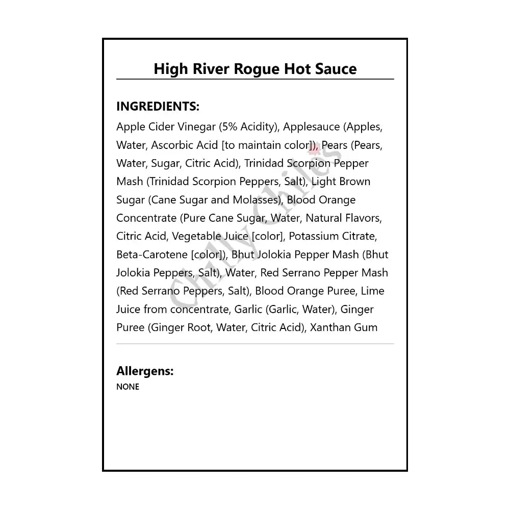 High River Rogue Hot Sauce - Hot Sauce