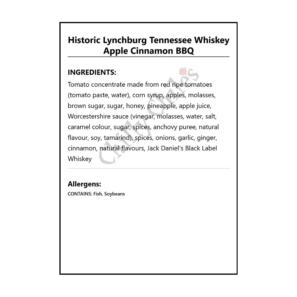 Historic Lynchburg Tennessee Apple Cinnamon BBQ - BBQ Sauce