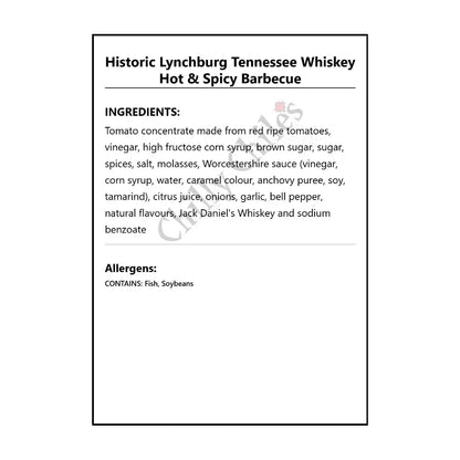 Historic Lynchburg Tennessee Hot & Spicy Barbecue - BBQ Sauce