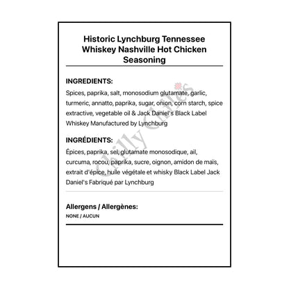 Historic Lynchburg Tennessee Nashville Hot Chicken Seasoning - Spice/Peppers