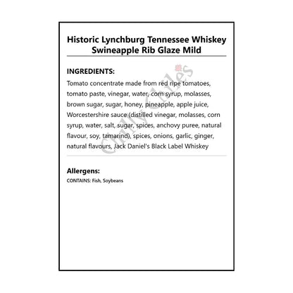 Historic Lynchburg Tennessee Swineapple Rib Glaze Mild - BBQ Sauce