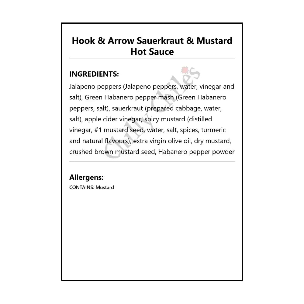 Hook & Arrow Sauerkraut & Mustard Hot Sauce - Hot Sauce