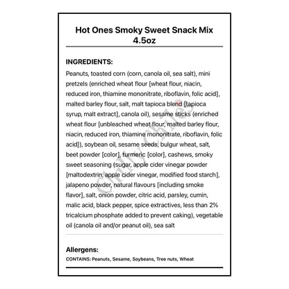 Hot Ones Smoky Sweet Snack Mix 4.5oz - Snacks