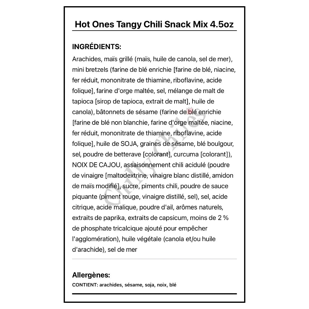 Hot Ones Tangy Chili Snack Mix 4.5oz - Snacks