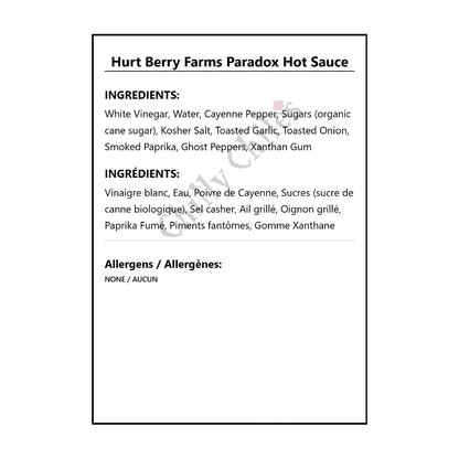 Hurt Berry Farms Paradox Hot Sauce - Hot Sauce