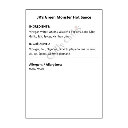 JR’s Green Monster Hot Sauce - Hot Sauce