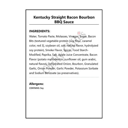 Kentucky Straight Bacon Bourbon BBQ Sauce - BBQ Sauce